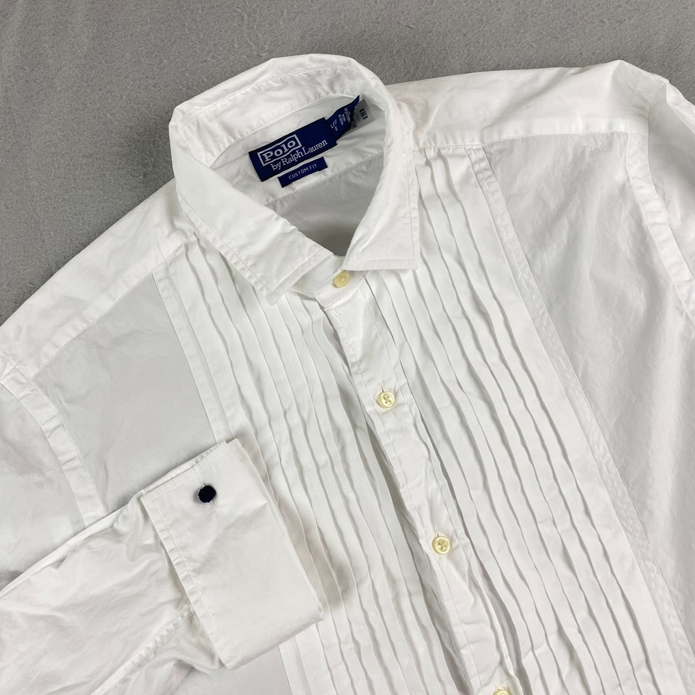 POLO Ralph Lauren Tuxedo Shirt Mens 17 34/35 custom fit Collared French Cuff